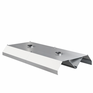 Okap centralny trapezowy ze stali nierdzewnej, 3400x1600x450 mm, ECO Line | EDENOX, CEH-3416/2
