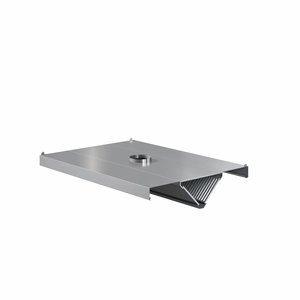 Okap centralny skośny ze stali nierdzewnej, 1500x1600x450 mm, ECO Line | EDENOX, CEHO-1516/1