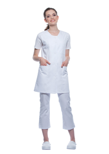 Tunika medyczna bez rękawów, rozmiar XXL, biała | KARLOWSKY, Basic