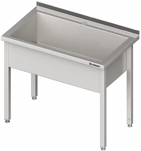 Stół z basenem jednokomorowym 700x700x850 mm | STALGAST, 981337070