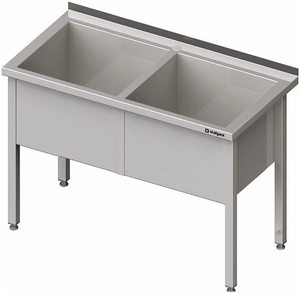 Stół z basenem dwukomorowym 1500x700x850 mm | STALGAST, 981387150