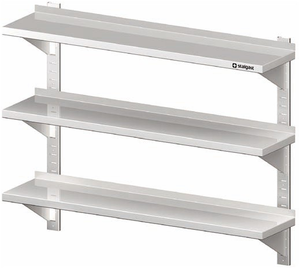 Półka wisząca przestawna potrójna 1000x300x930 mm | STALGAST, 981793100