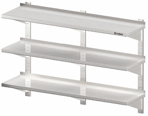 Półka wisząca przestawna potrójna 1500x400x930 mm | STALGAST, 981804150