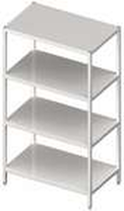 Regał magazynowy półki pełne 1300x700x1800 mm | STALGAST, 981857130