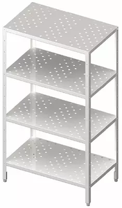 Regał magazynowy półki perforowane 800x600x1800 mm | STALGAST, 981896080