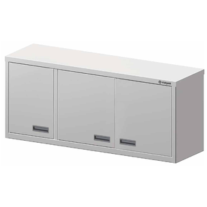 Szafka wisząca z trzema drzwiami skrzydłowymi1400x400x600 mm | STALGAST, 981714140