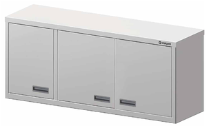 Szafka wisząca z trzema drzwiami skrzydłowymi 1500x300x600 mm | STALGAST, 981713150