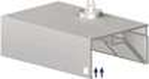 Okap przyścienny skrzyniowy 4500x1000x450 mm | STALGAST, 9820610450