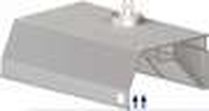 Okap przyścienny trapezowy 3900x1100x450 mm | STALGAST, 9820711390