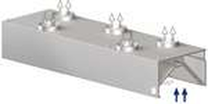 Okap przyścienny skrzyniowy indukcyjny 3800x1000x450 mm | STALGAST, 9821210380