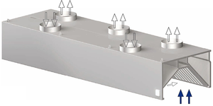 Okap przyścienny skrzyniowy indukcyjny 4700x1000x450 mm | STALGAST, 9821210470