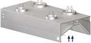 Okap przyścienny skrzyniowy kompensacyjno-indukcyjny 4600x1400x450 mm | STALGAST, 9821414460