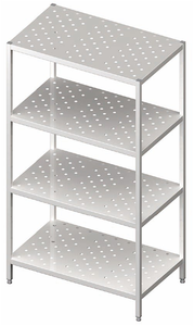 Regał magazynowy półki perforowane, 1400x400x1800 mm | STALGAST, 981864140