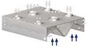 Okap centralny skrzyniowy kompensacyjno-indukcyjny 3300x2400x450 mm | STALGAST, 9821724330