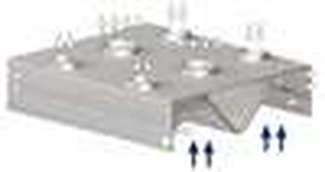 Okap centralny skrzyniowy kompensacyjno-indukcyjny 3800x2200x450 mm | STALGAST, 9821722380