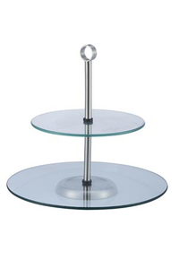 Patera szklana dwupoziomowa o średnicy 200/250 mm | TOMGAST, T-17504