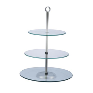 Patera szklana trzypoziomowa o średnicy 200/250/300 mm | TOMGAST, T-17507
