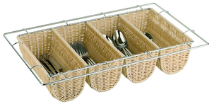 Koszyk, pojemnik na sztućce GN 1/1 wykonany z poliratanu | ASSHEUER, TF-65