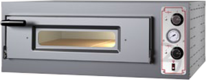 Jednokomorowy piec do pizzy ze stali nierdzewnej sterowany manualnie, 4 x pizza 340 mm | PIZZA GROUP, Entry Basic 4