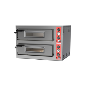 Dwukomorowy piec do pizzy ze stali nierdzewnej, 2x4 pizza 340 mm | PIZZA GROUP, Entry Max 8