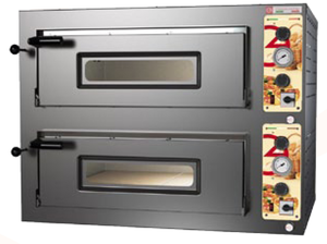 Dwukomorowy piec do pizzy z nawilżaniem komory, 2x4 pizza 330 mm | PIZZA GROUP, PanePizza8