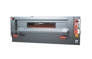 Jednokomorowy piec do pizzy z unoszoną, obrotową płytą szamotową, 3x pizza 450 mm | PIZZA GROUP, Pyralis Circle