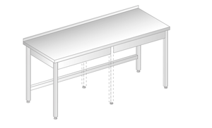 Stół do pracy 1700x600x850 mm | DORA METAL, GT-3100