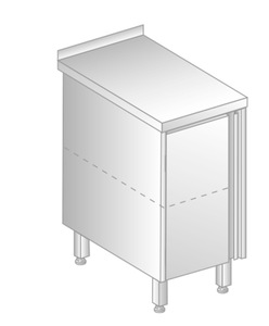 Stół z szafką 400x600x850 mm | DORA METAL, GT-3108