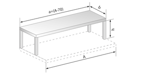 Nadstawka na stół 1230x400x300 mm | DORA METAL, GT-3138