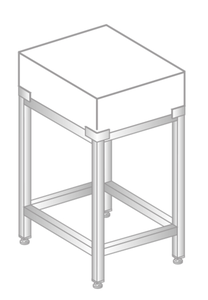 Podstawa nierdzewna 400x400x650 mm | DORA METAL, DM-3152