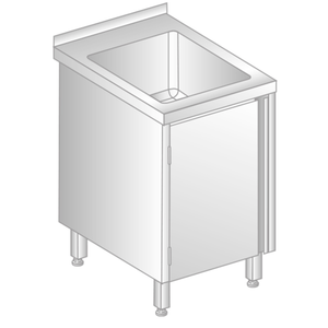 Umywalka z szafką 500x500x850 mm | DORA METAL, GT-3231