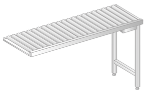 Stół wyładowczy rolkowy do zmywarek 900x634x850 mm | DORA METAL, DM-3277