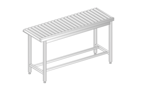 Stół wyładowczy rolkowy do zmywarek 600x634x850 mm | DORA METAL, DM-3278