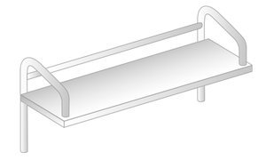 Nadstawka jednopoziomowa na kosze 1300x400x530 mm | DORA METAL, GT-3279