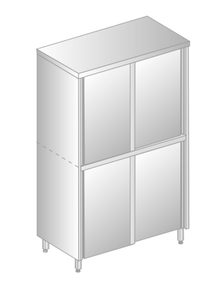 Szafa z drzwiami suwanymi 900x500x2000 mm, 86 kg | DORA METAL, GT-3308.01