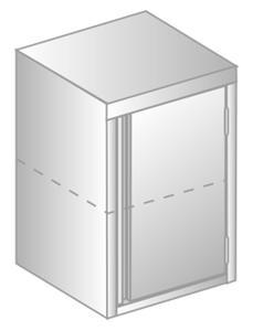 Szafka wisząca 400x400x600 mm | DORA METAL, GT-3312