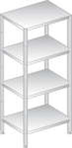 Regał skręcany 600x600x1800 mm | DORA METAL, DM-3337