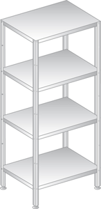 Regał skręcany 600x600x1800 mm | DORA METAL, DM-3337