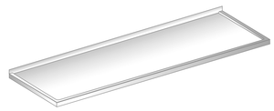 Blat do pracy z powierzchnią zagłębioną 1000x700 mm | DORA METAL, GT-3201.1