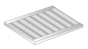 Półka do regału skręcanego 600x400 mm, gretingowa | DORA METAL, DM-3338.3