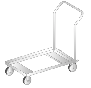 Wózek do transportu skrzynek 600x550x850 mm | DORA METAL, DM-3400