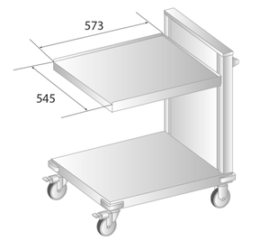 Wózek na kosze z podnoszoną platformą 675x795x885 mm | DORA METAL, DM-3416