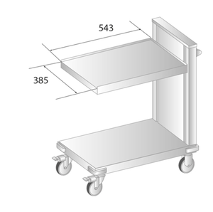 Wózek na kosze z podnoszoną platformą 515x765x1020 mm | DORA METAL, DM-3417