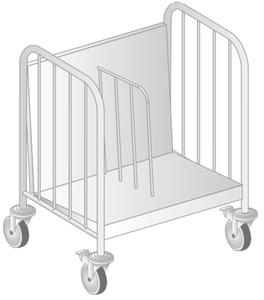 Wózek do transportu talerzy 650x500x850 mm | DORA METAL, DM-3418