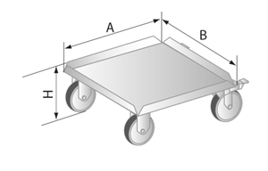 Platforma jezdna 510x510x177 mm | DORA METAL, DM-3426