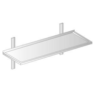 Półka wisząca z powierzchnią zagłębioną 1800x300x250 mm | DORA METAL, GT-3502