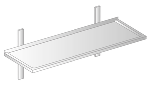 Półka wisząca z powierzchnią zagłębioną 1800x400x250 mm | DORA METAL, GT-3502