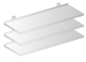 Półka wisząca przestawna 600x400x1050 mm, potrójna | DORA METAL, GT-3505