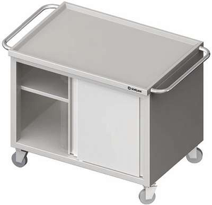 Wózek z szafką z drzwiami suwanymi 1100x600x850 mm | STALGAST, 982046110