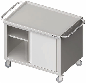 Wózek z szafką z drzwiami suwanymi 1100x600x850 mm | STALGAST, 982046110